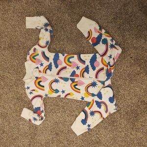 3t HA rainbow jammies